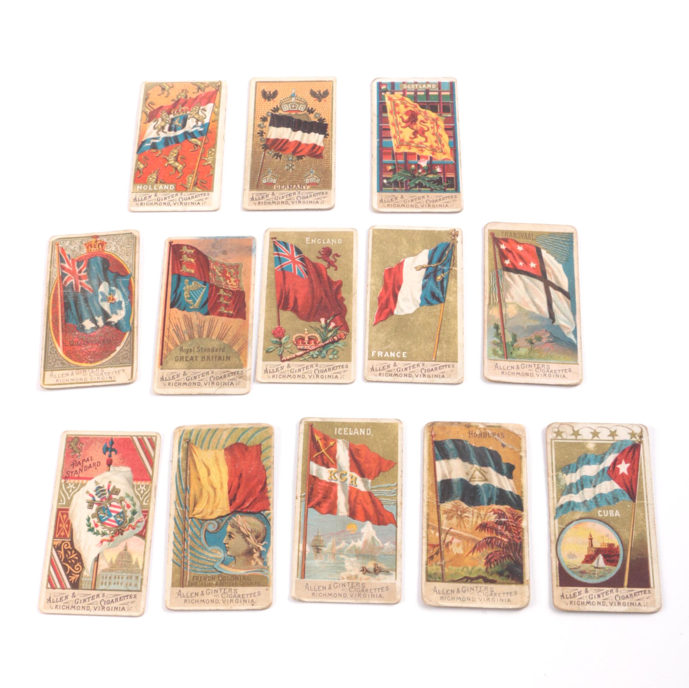 "Allen & Ginter's" Cigarette Advertising Cards