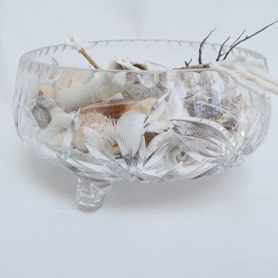 Crystal Bowl With Seashell Collection