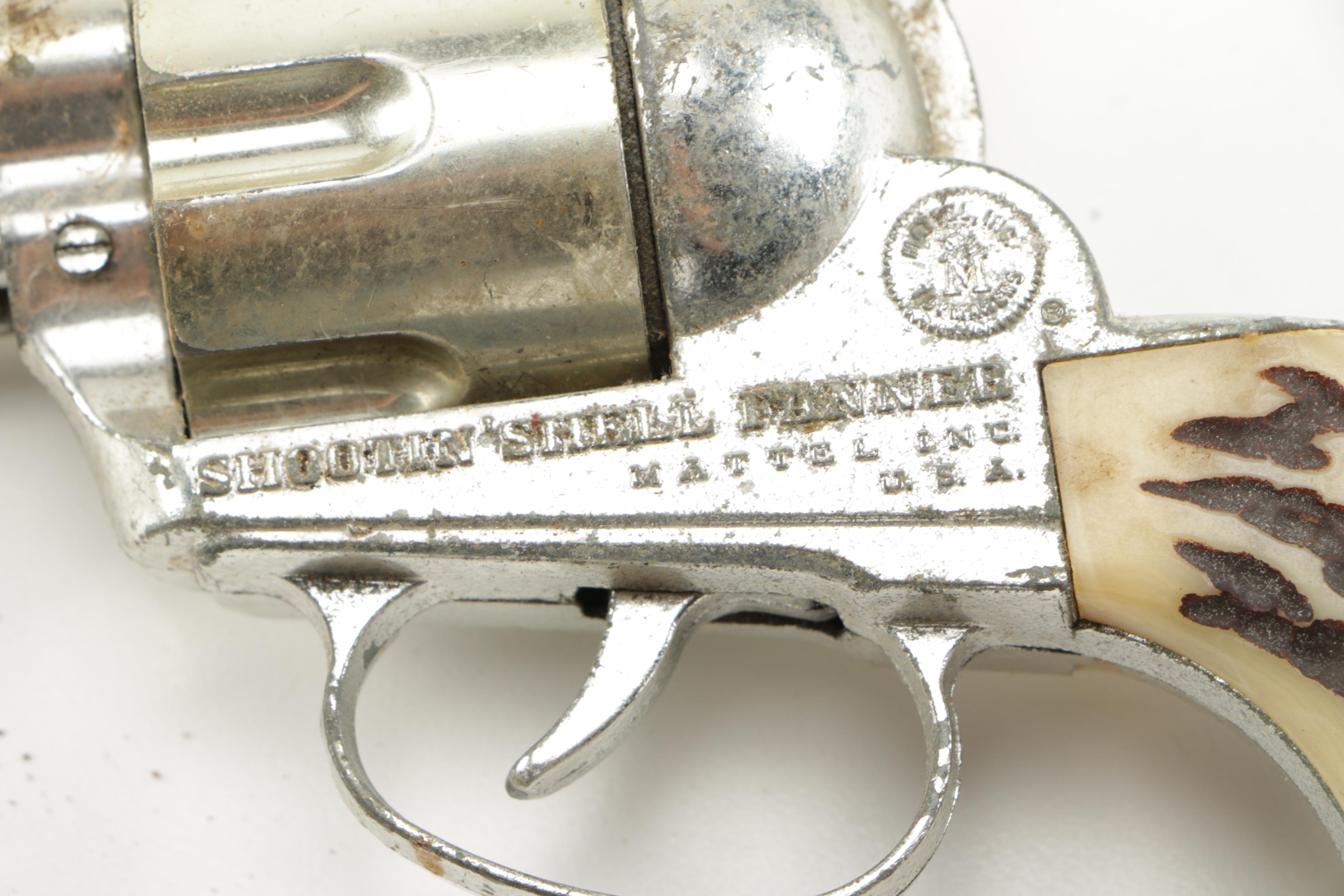 Mattel Vintage Toy Revolvers With Gun Belts