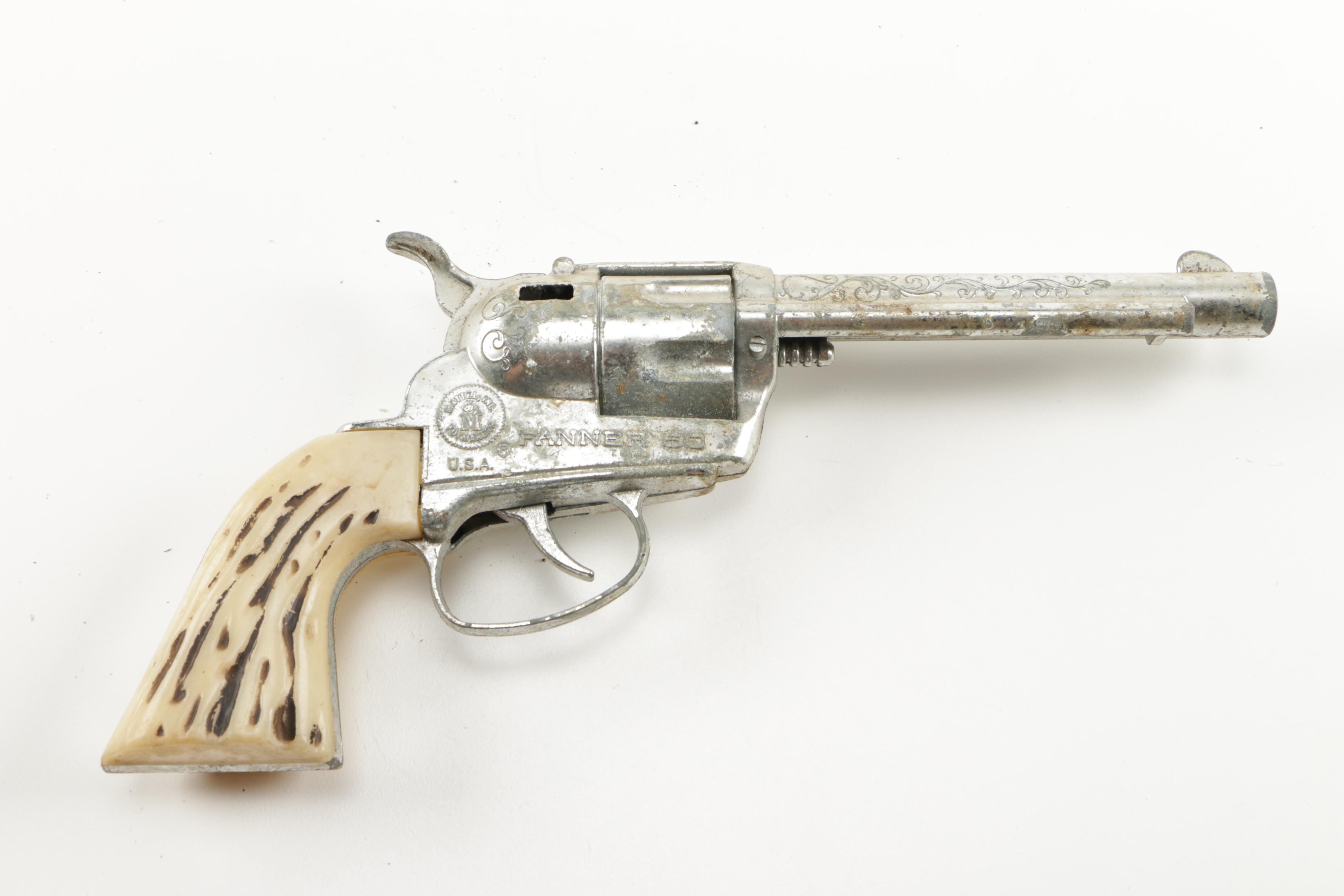 Mattel Vintage Toy Revolvers With Gun Belts