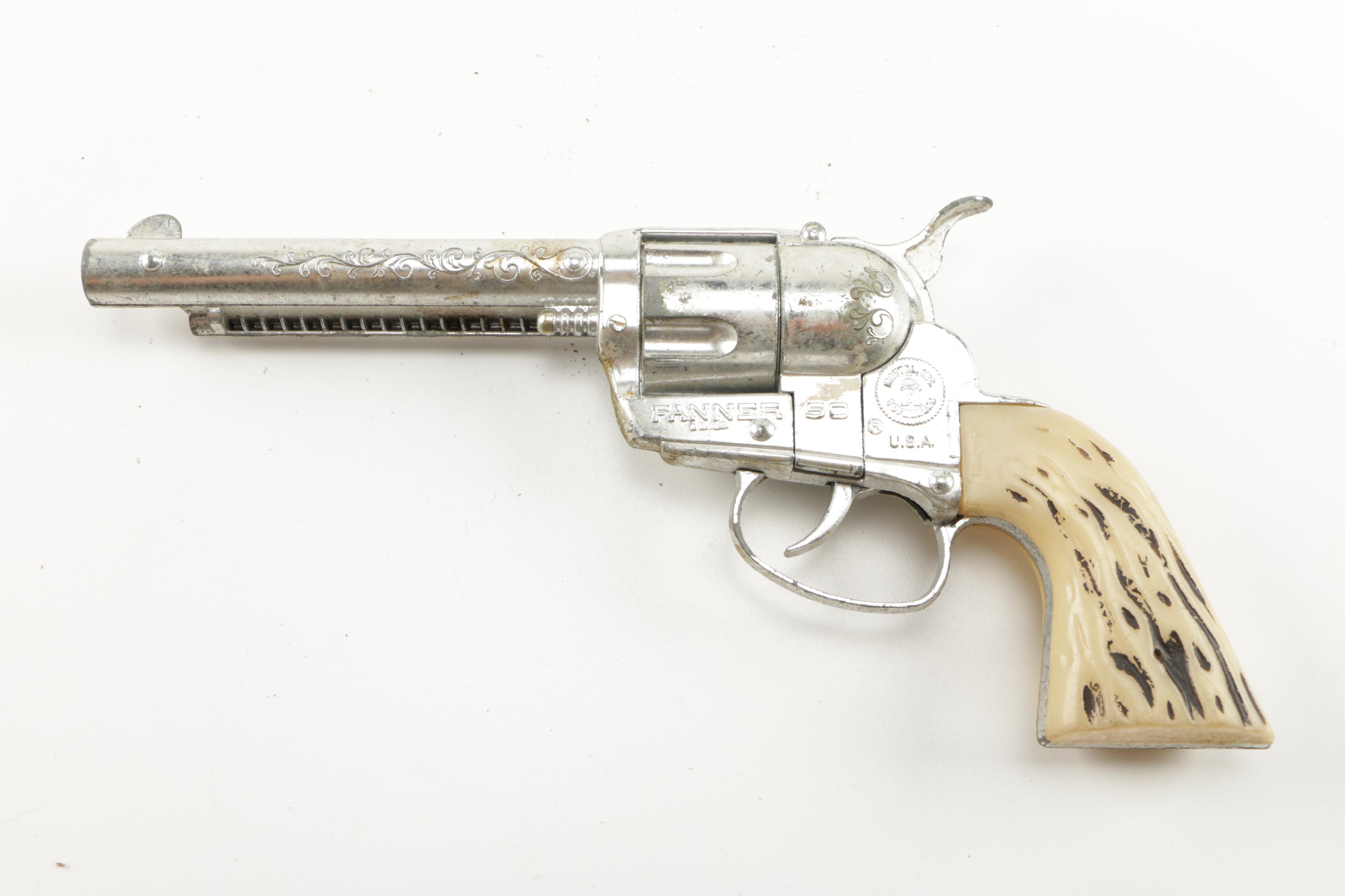 Mattel Vintage Toy Revolvers With Gun Belts