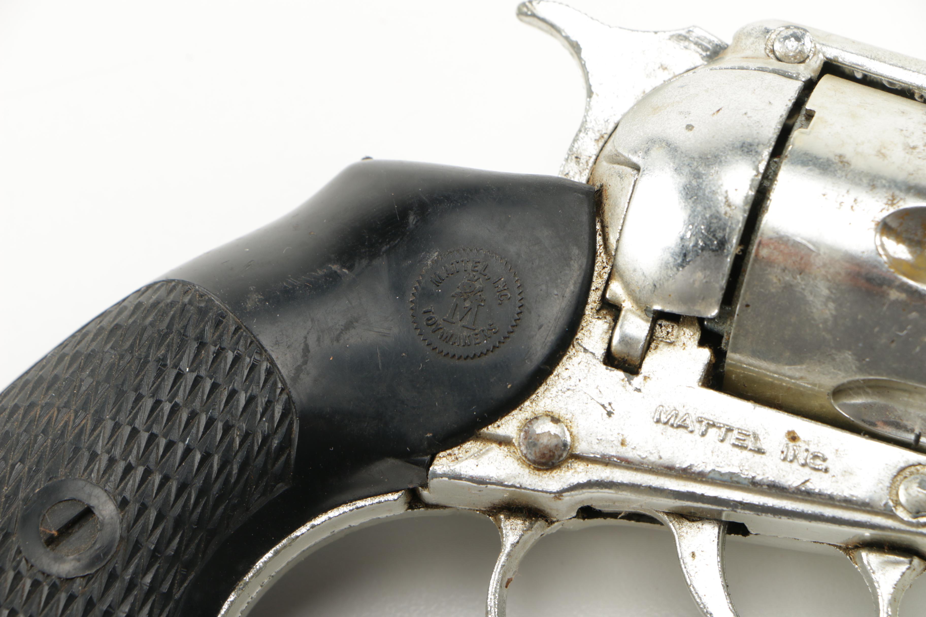 Mattel Vintage Toy Revolvers With Gun Belts