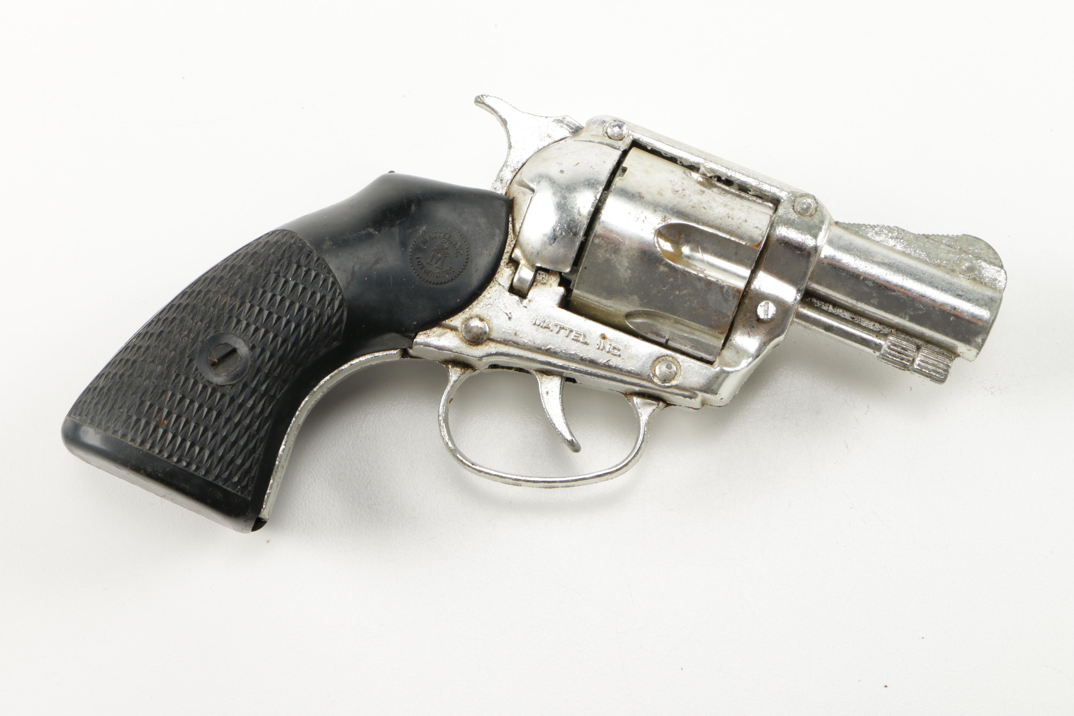 Mattel Vintage Toy Revolvers With Gun Belts