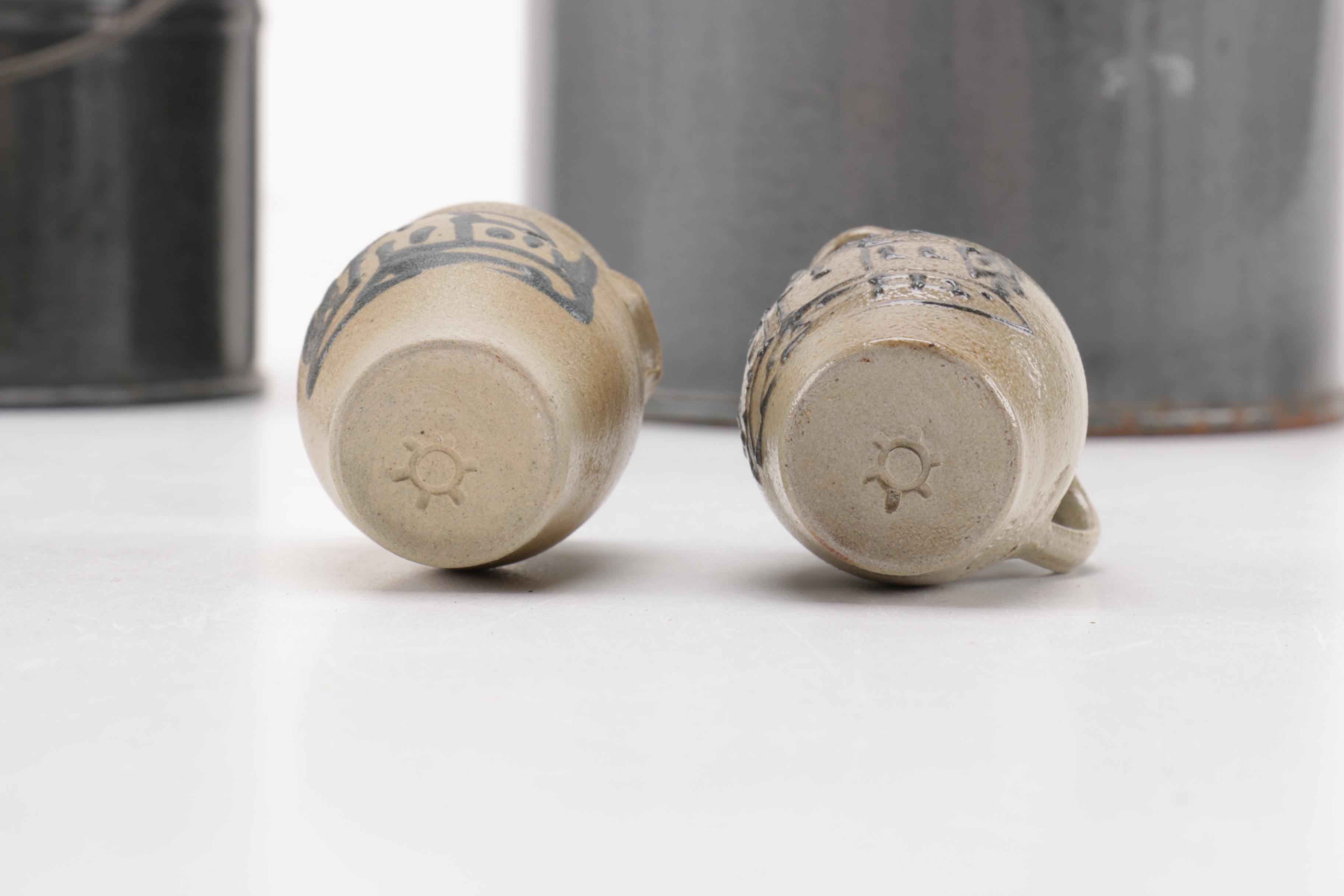 Vintage to Antique Metal and Stoneware Kitchen and Campwares