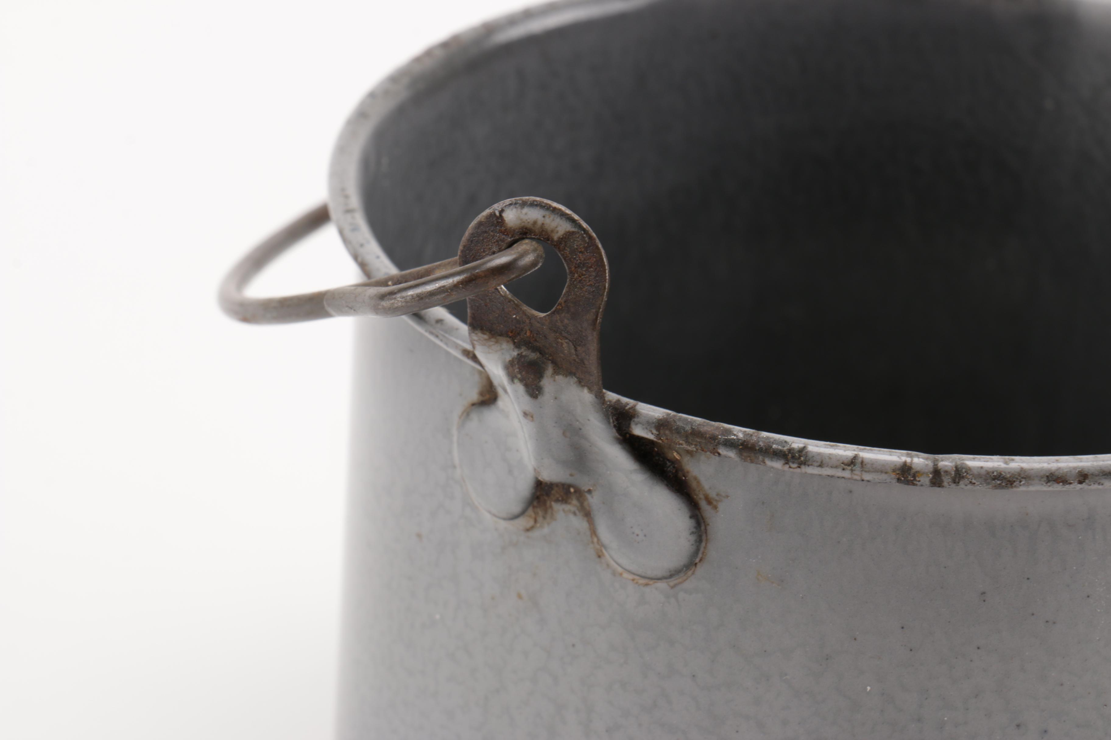 Vintage to Antique Metal and Stoneware Kitchen and Campwares