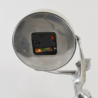 Deco Revival Style Mann Clock, Candlesticks and Vase