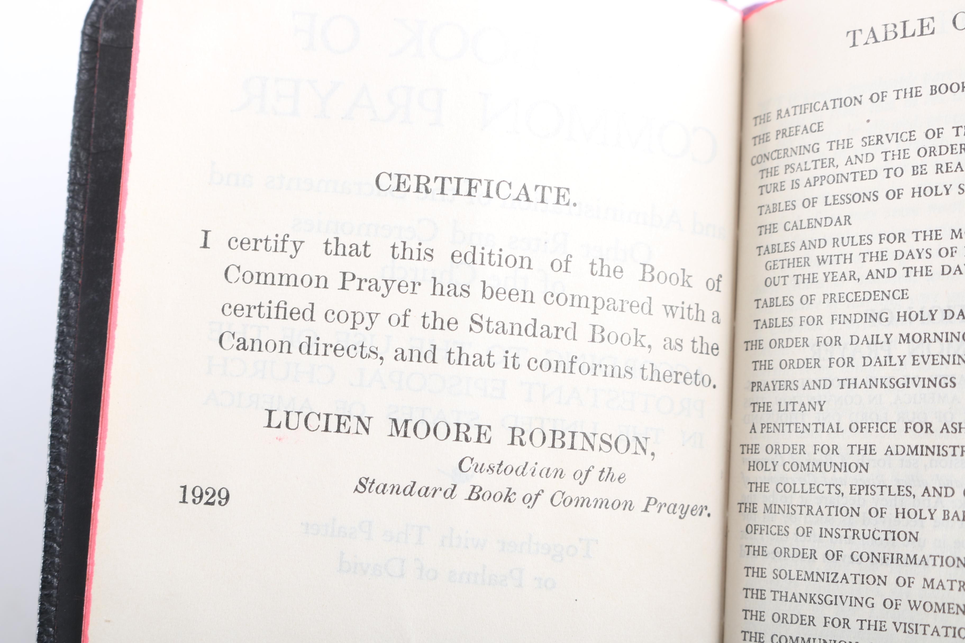 Holy Bible and Prayer Books