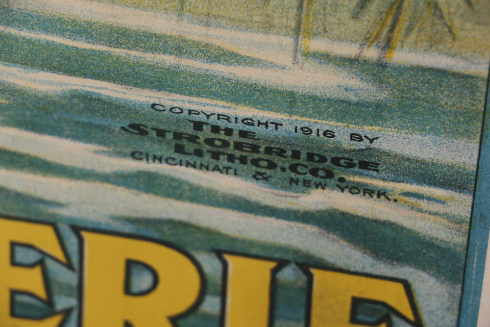 Rare Antique Ringling Bros. Circus Poster Printed by Strobridge