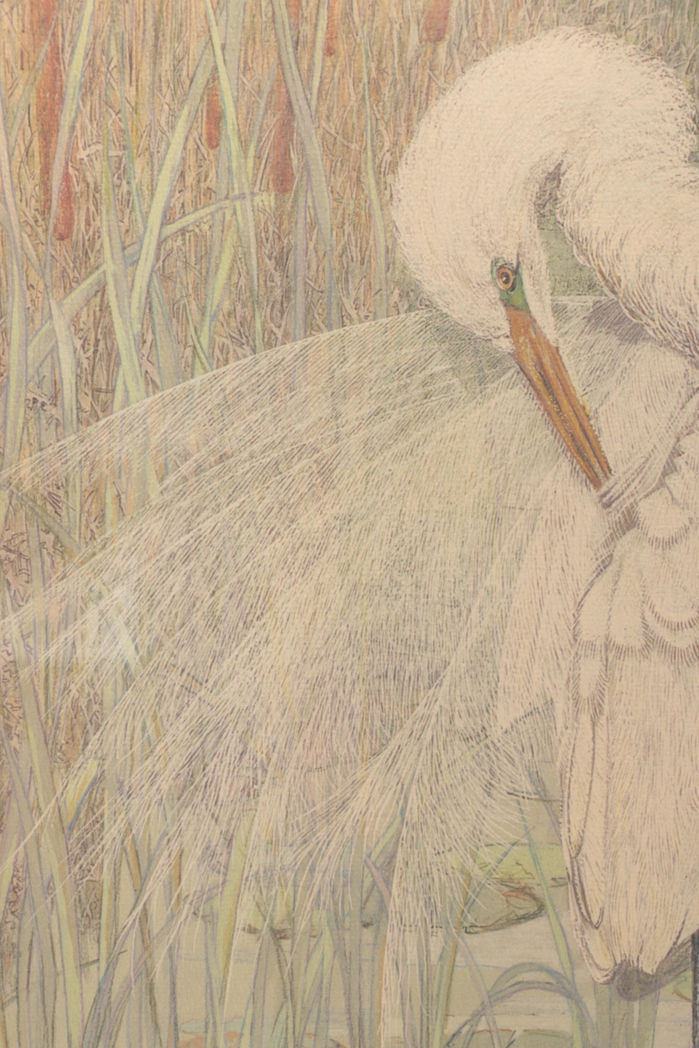 After Drane Christopher Offset Lithographs of Egrets