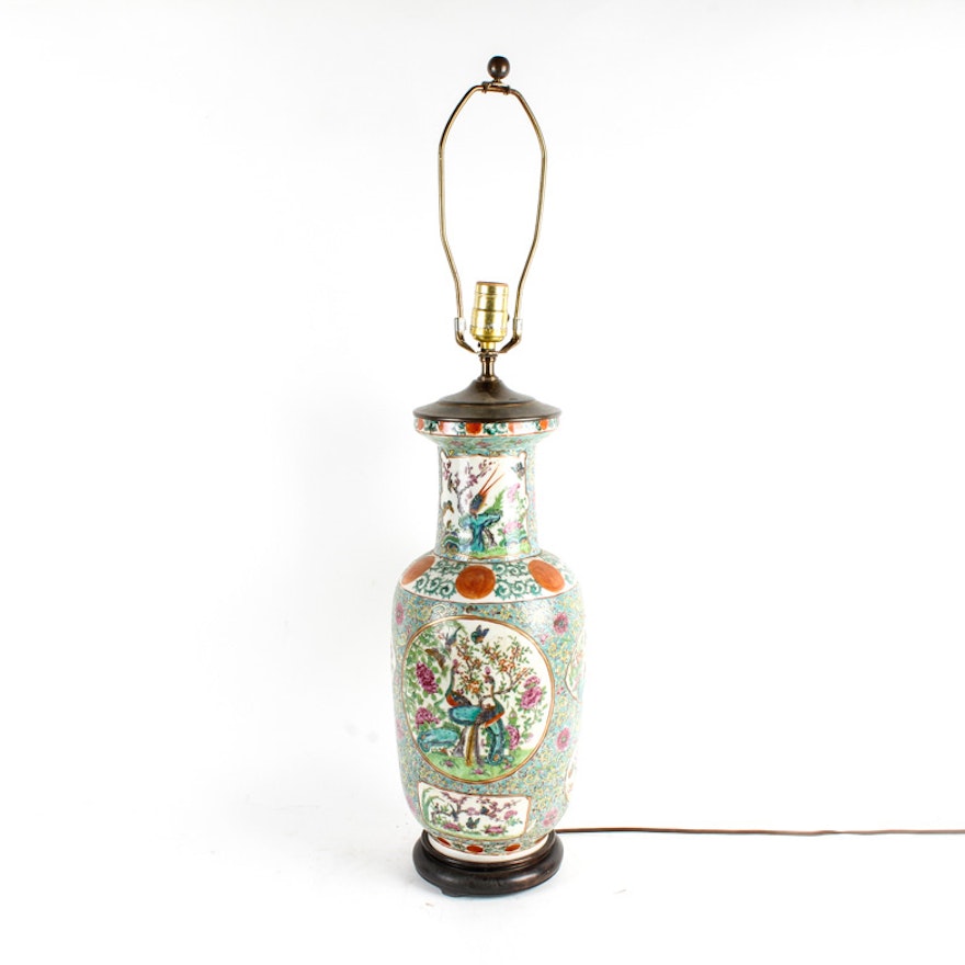 Chinese-Inspired Ceramic Table Lamp