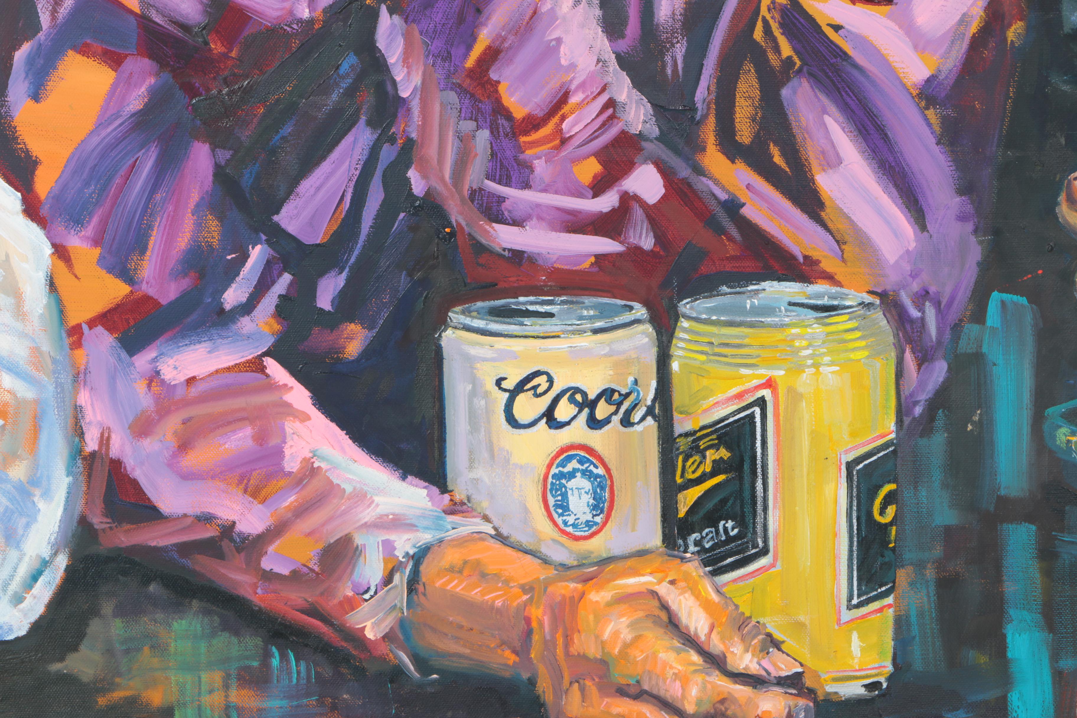 Ronald Fritkin Oil Painting on Canvas "Midnight Hustle"