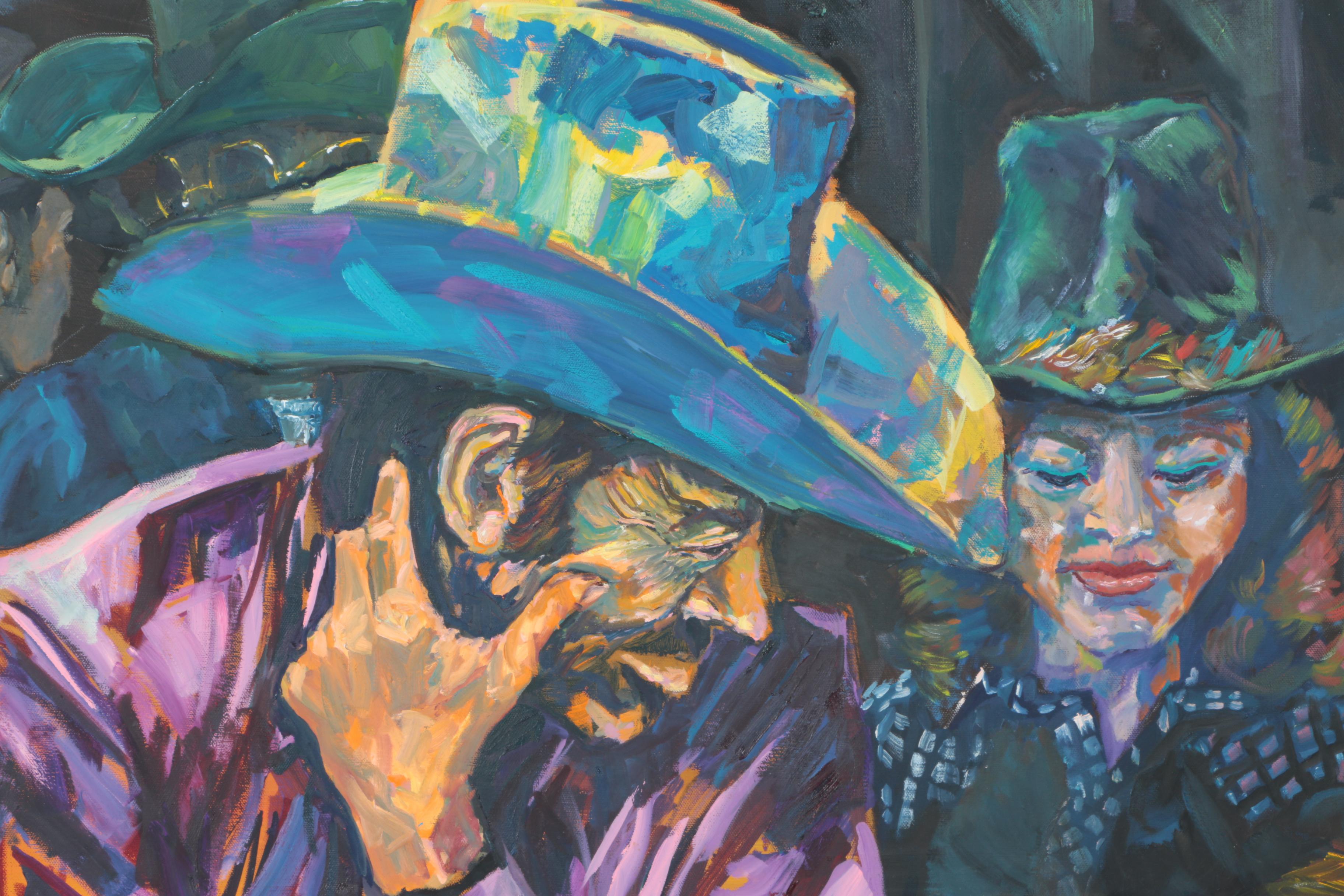 Ronald Fritkin Oil Painting on Canvas "Midnight Hustle"