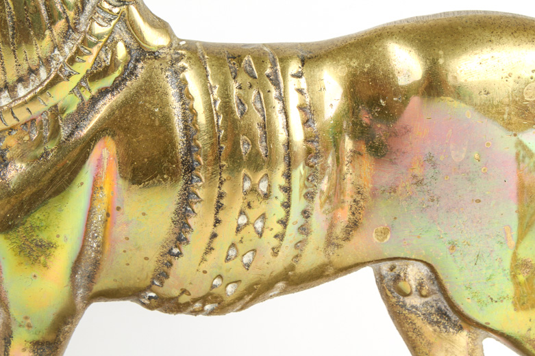 Vintage Brass Horse Bookends