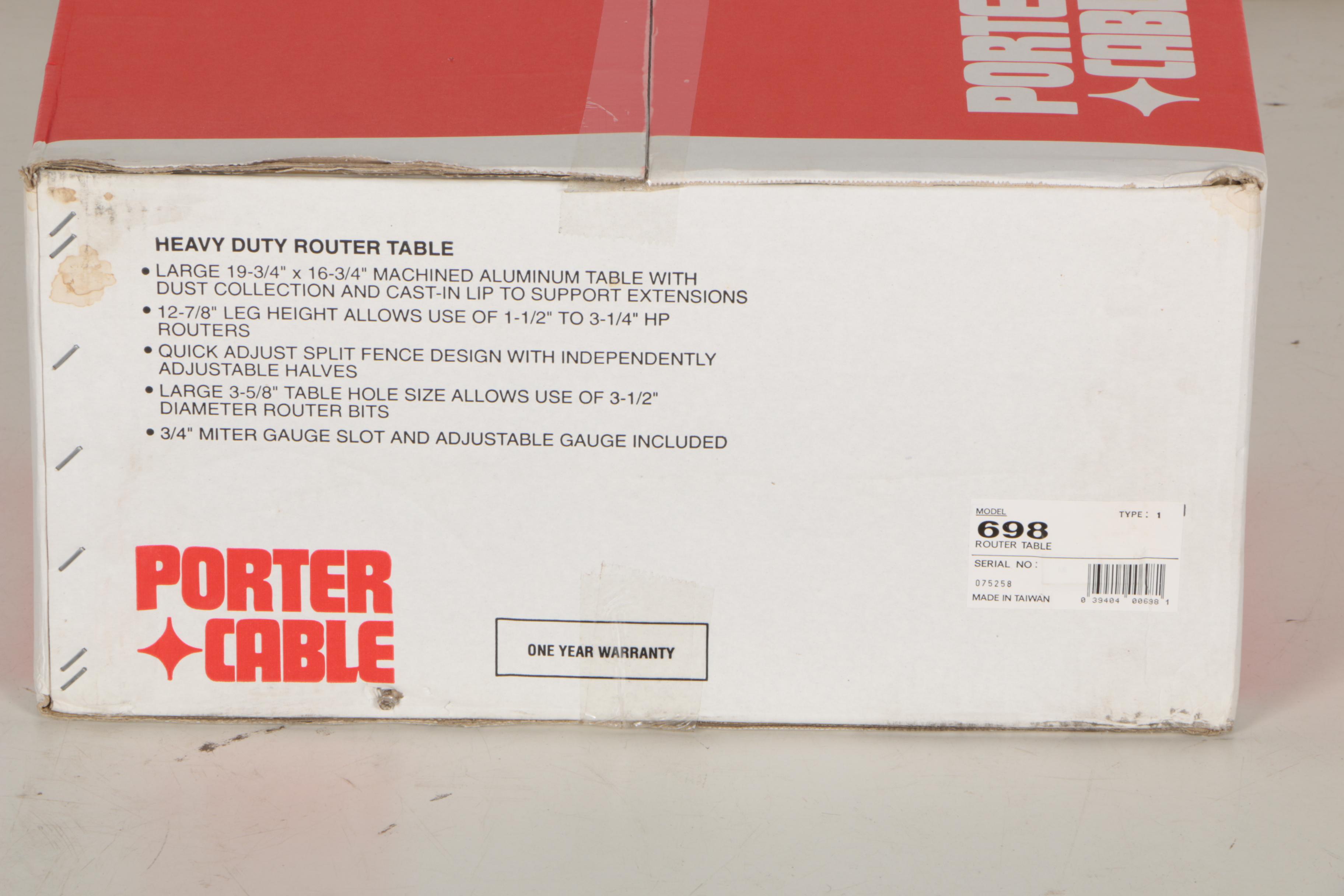 Porter Cable Router Table