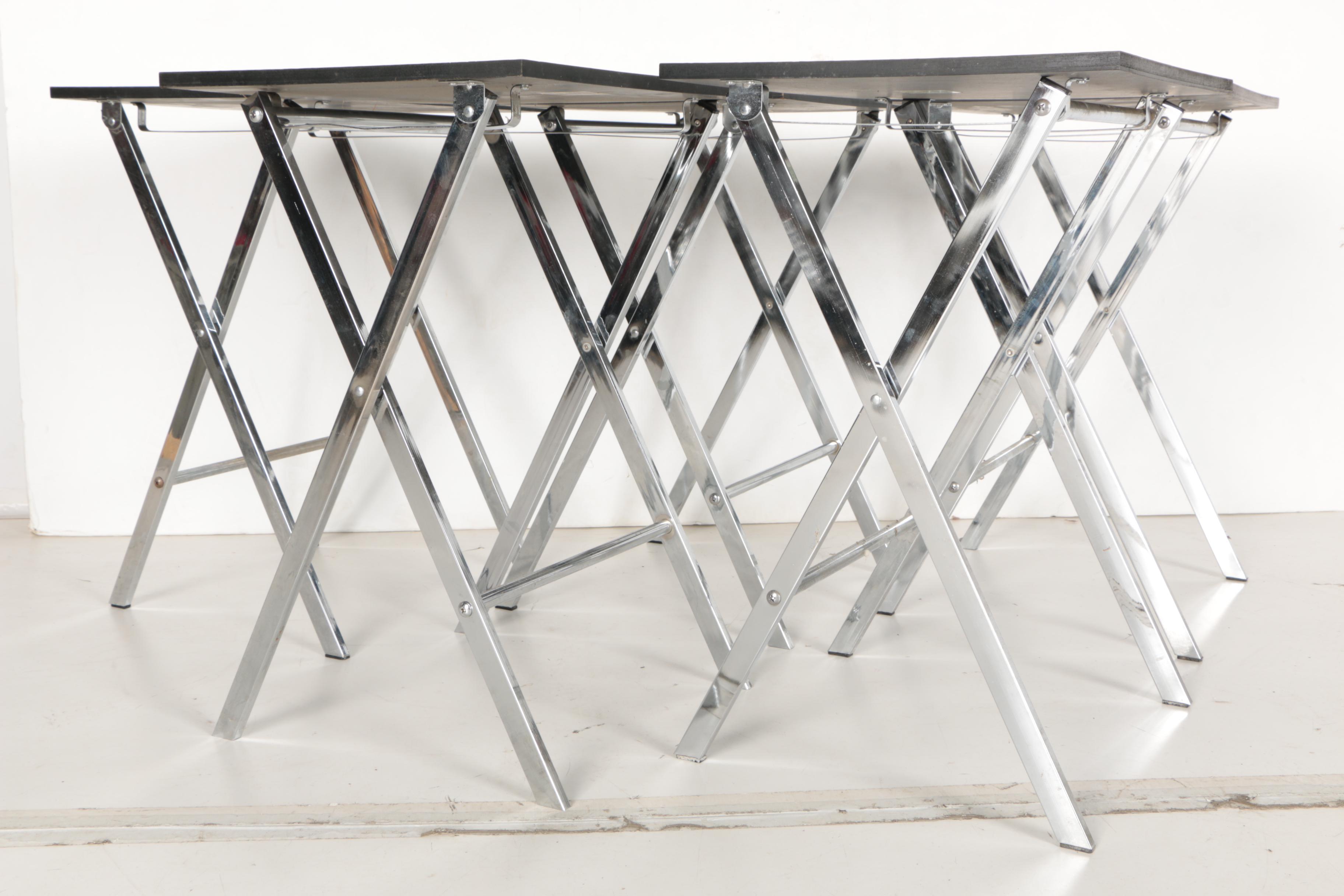 Vintage Modernist Style Folding Tables by Artex