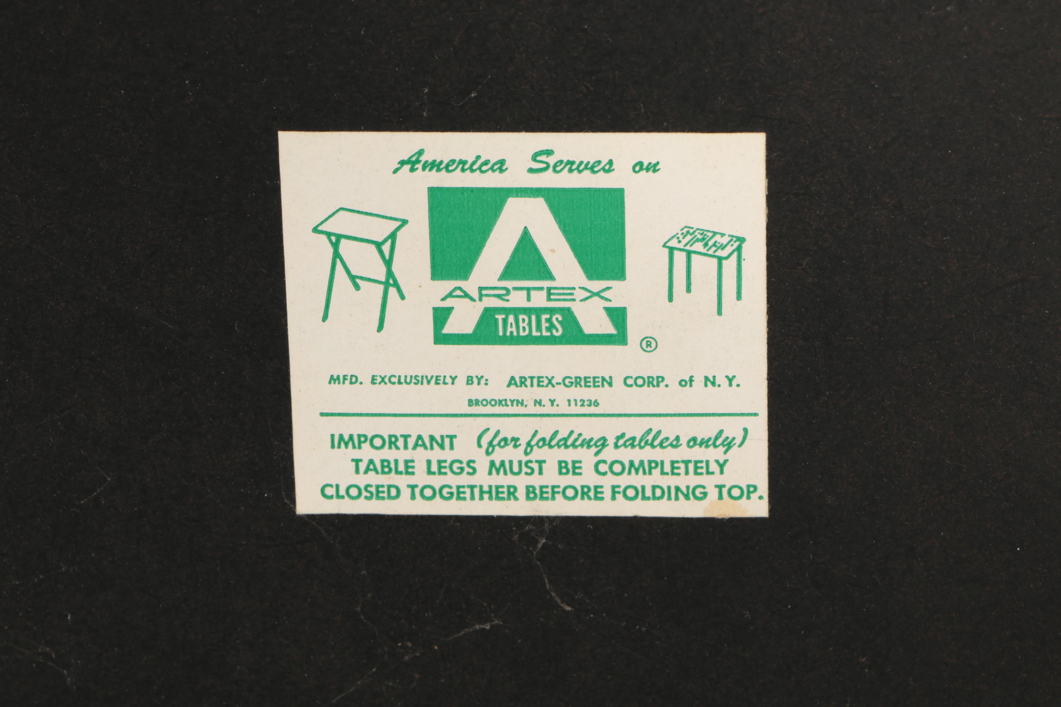 Vintage Modernist Style Folding Tables by Artex
