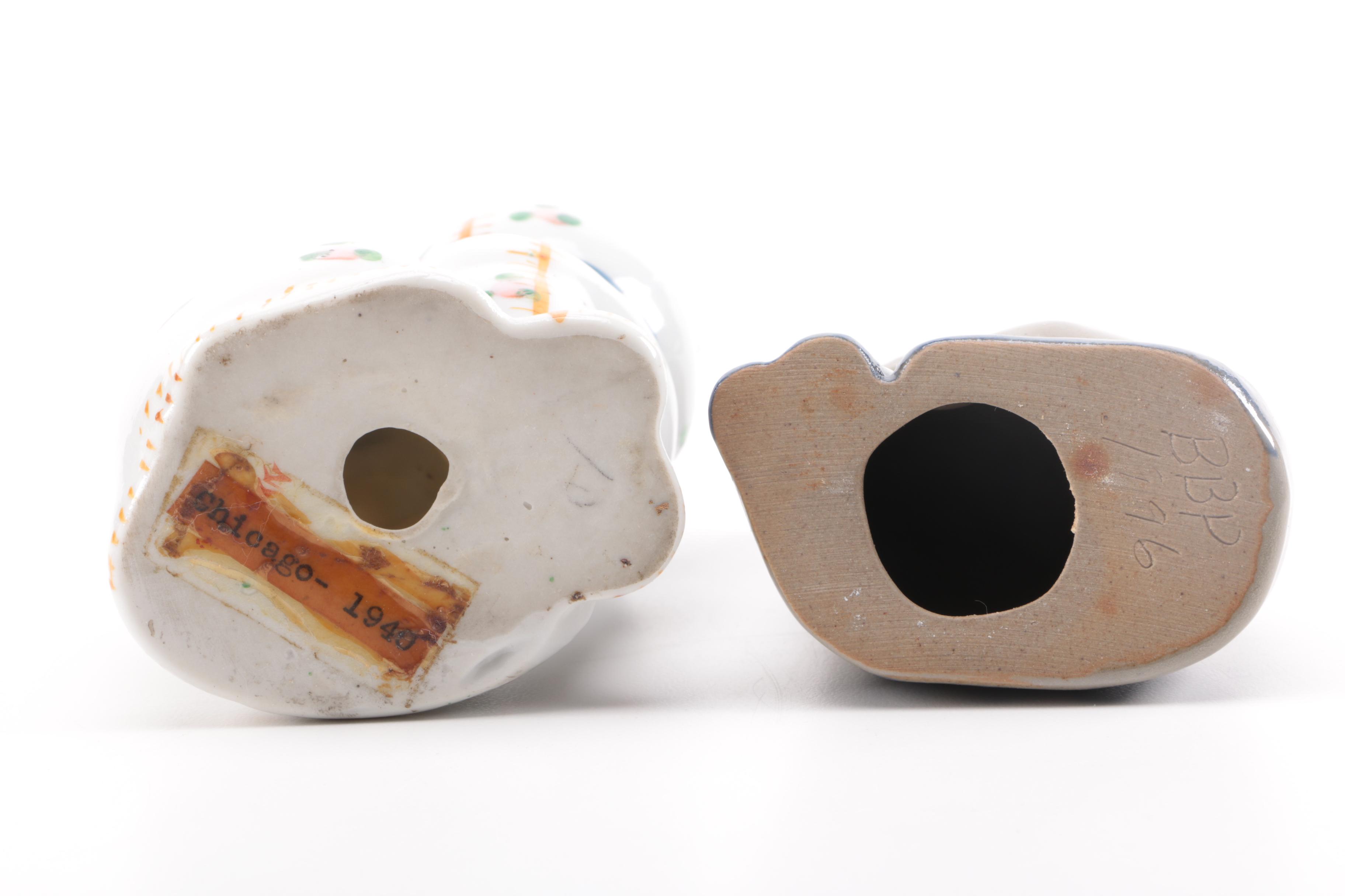 Cat Figurine Collection Including One From 1940.