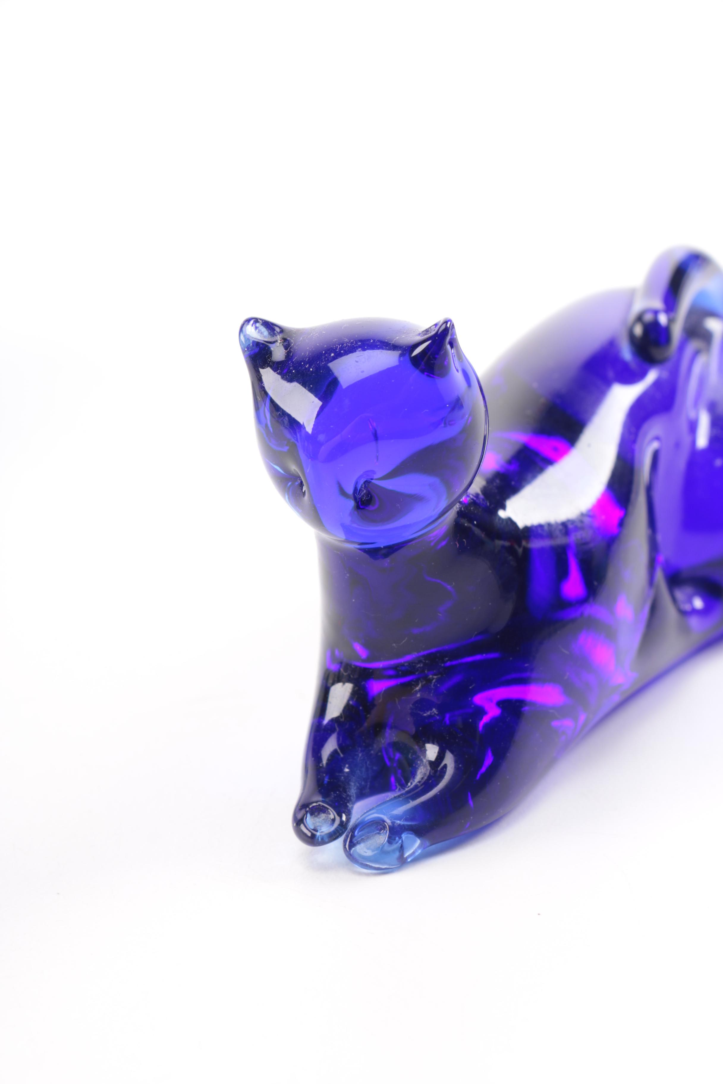 Cat Figurine Collection Including One From 1940.