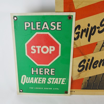 Atlas Tire and Quaker State Advertising Sign