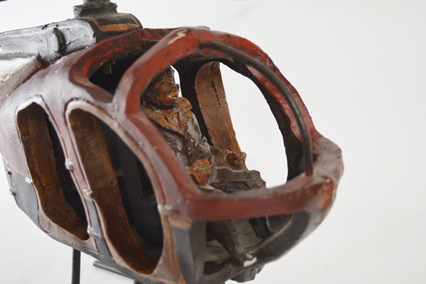 Decorative Wood and Metal Helicopter