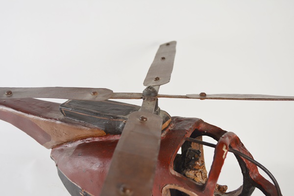 Decorative Wood and Metal Helicopter