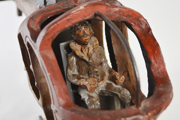 Decorative Wood and Metal Helicopter