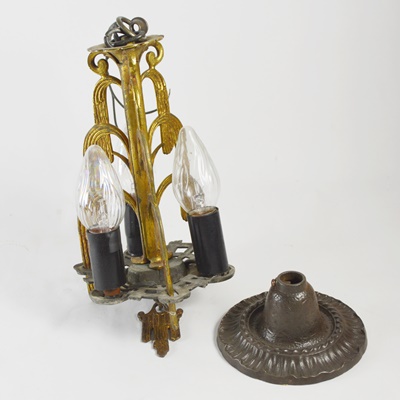 Art Deco Brass Pendant Light Fixture