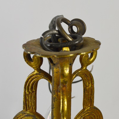 Art Deco Brass Pendant Light Fixture