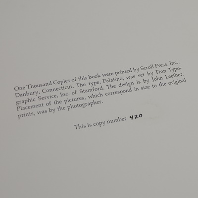 Philip Trager "Echoes of Silence" Hardcover Book