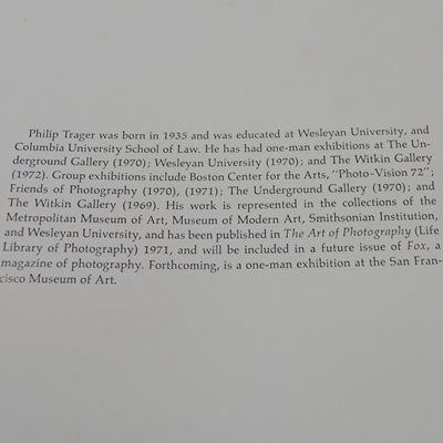 Philip Trager "Echoes of Silence" Hardcover Book