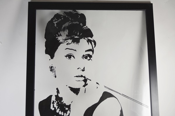 Image Transfer Onto Acrylic After Audrey Hepburn Photograph