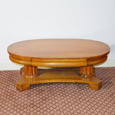 Oval Wood Coffee Table