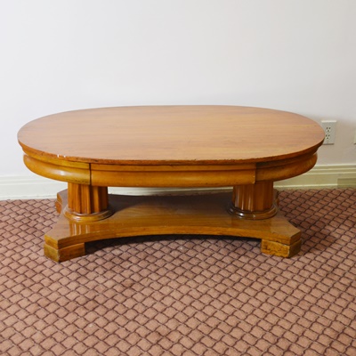 Oval Wood Coffee Table
