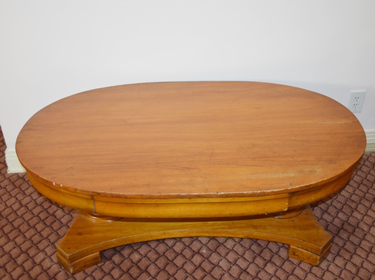 Oval Wood Coffee Table