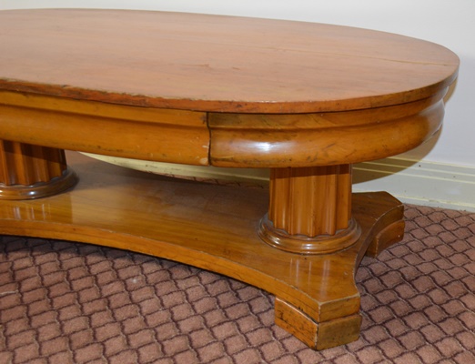 Oval Wood Coffee Table