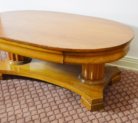 Oval Wood Coffee Table