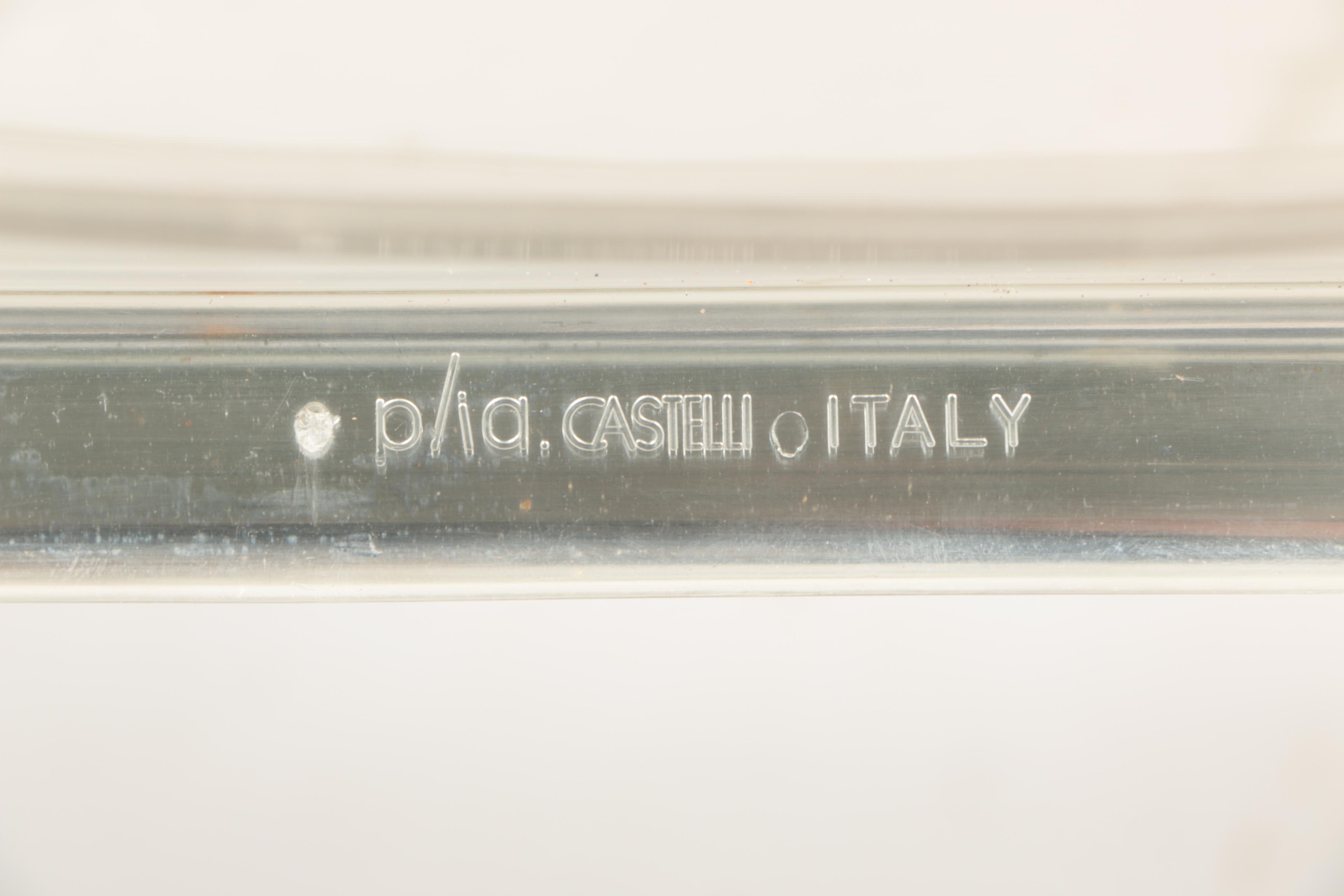 Set of "Plia" Clear Plastic Folding Chairs by Castelli