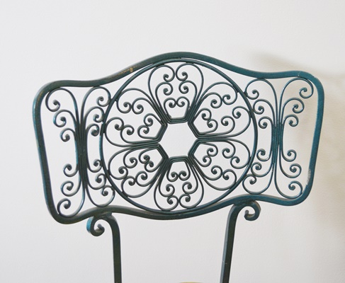 Three Vintage Aqua Swivel Bar Stools