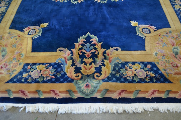 Power Loomed Aubusson-Styled Wool Area Rug