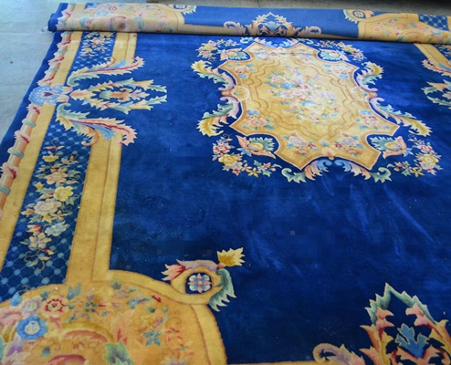 Power Loomed Aubusson-Styled Wool Area Rug