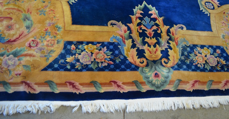 Power Loomed Aubusson-Styled Wool Area Rug
