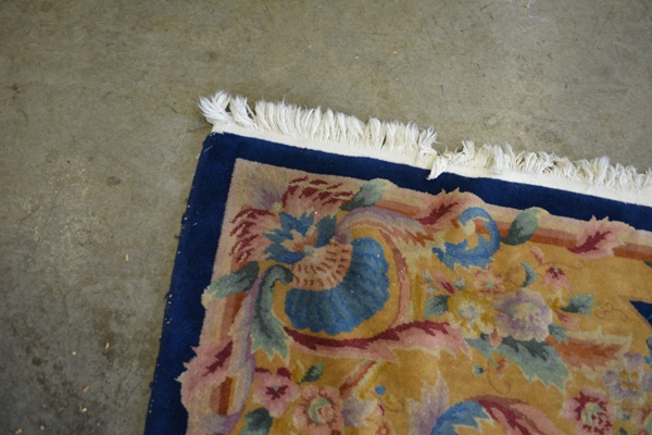 Power Loomed Aubusson-Styled Wool Area Rug