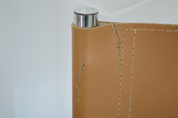 Pair of Mid Century Modern Faux Leather and Chrome Chairs