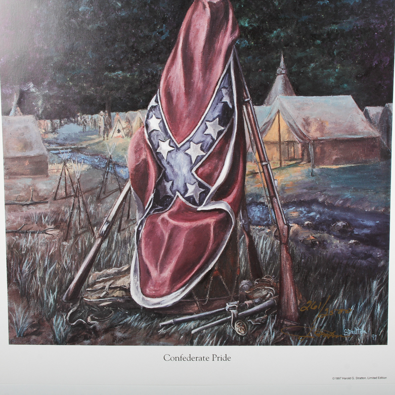 Harold G. Stratton Offset Lithograph "Confederate Pride"