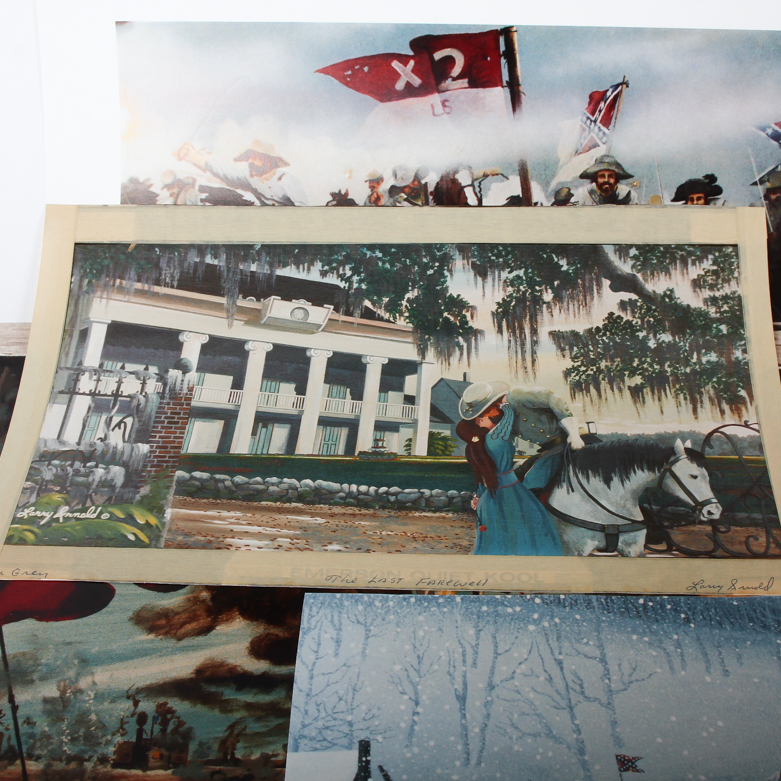 Larry Arnold Offset Lithograph and Photos of Confederate Artwork