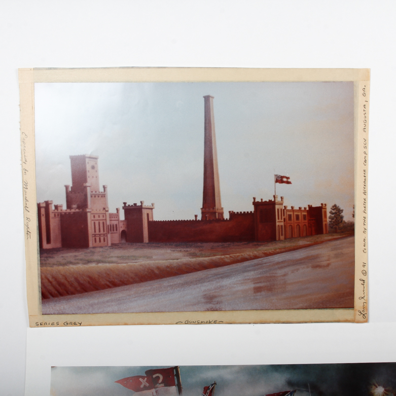 Larry Arnold Offset Lithograph and Photos of Confederate Artwork