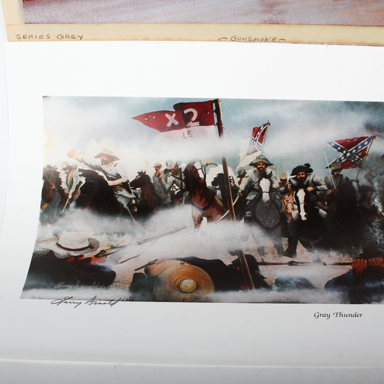 Larry Arnold Offset Lithograph and Photos of Confederate Artwork