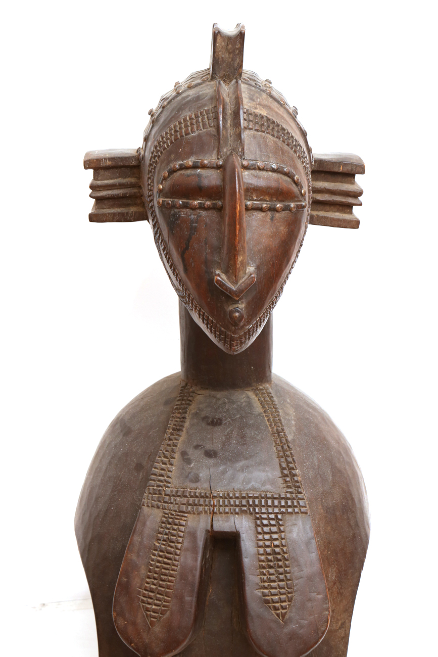 Hand Carved Tribal Wooden Bust