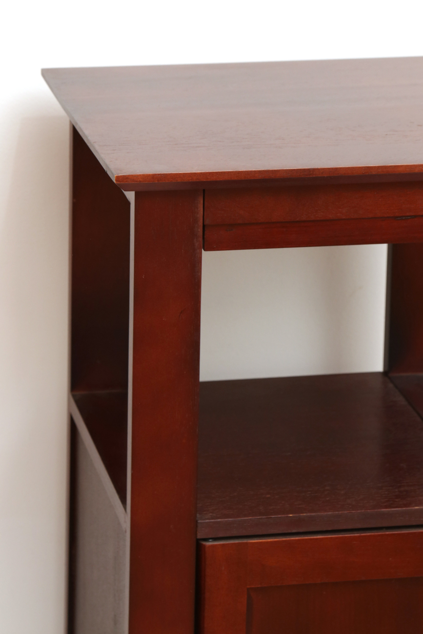 Cherry Stained Wooden Side Table