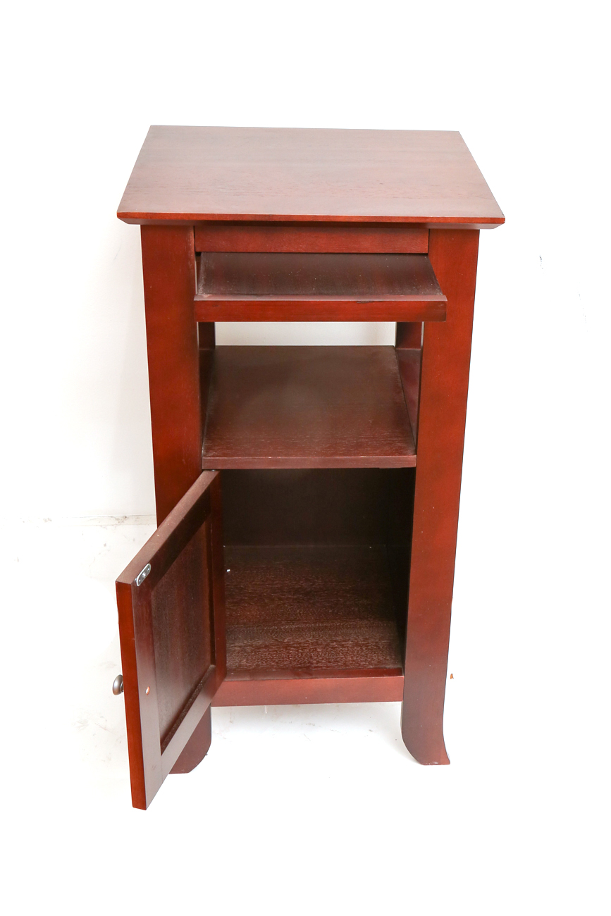 Cherry Stained Wooden Side Table